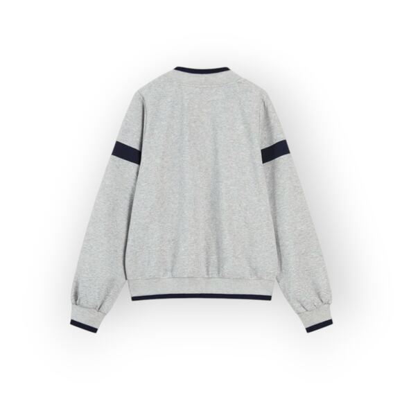 Commense Grey Navy Contrast Trim Oversized Sweatshirt – Size XL - Picture 3 of 7